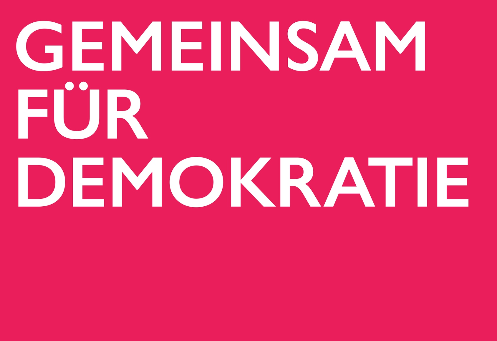 Gemeinsam für die Demokratie 