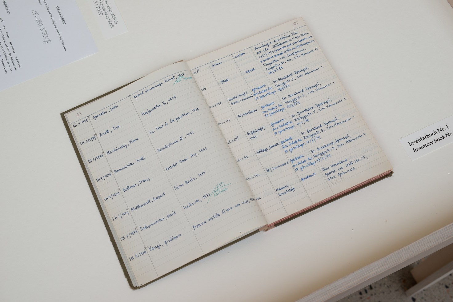 Inventarbuch Nr.1, Sprengel Museum Hannover, Foto: Herling / Herling / Werner, Sprengel Museum Hannover